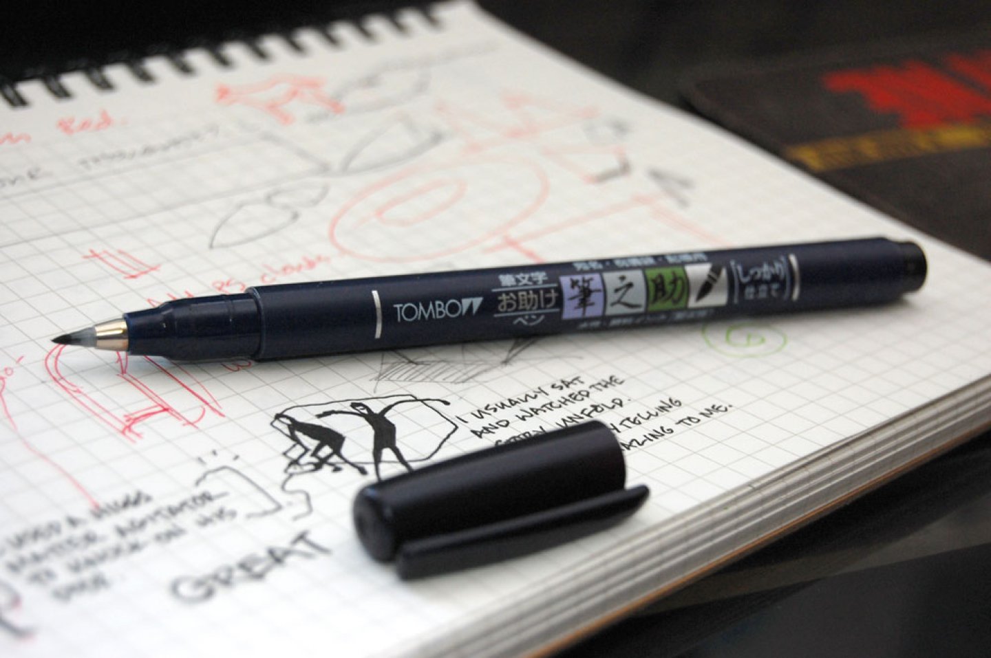 Brush Pen Review: Tombow Fudenosuke Double-Sided Gray/Black - The