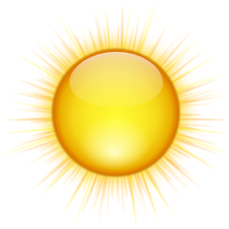 Shining sun icon